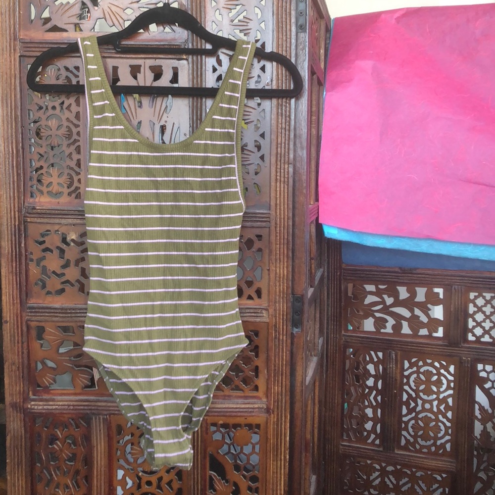 Out From Under ribbed open back bodysuit